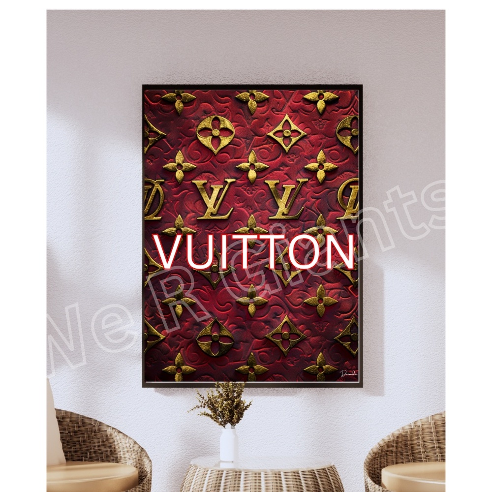 Vuitton Damier Art Print 18x24 Signed by The Artist Denardai